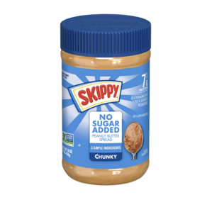 1 Pound (Pack of 1) SKIPPY Chunky Peanut Butte Spead N 1파운드(1팩) 스키피 청키 땅콩 버터 스프레드 설탕 첨가 없음 16온, 1개, 453.59g