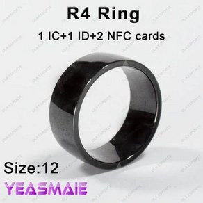 스마트링 R5 스마트 링 최신 지능형 웨어러블 장치 RFID 카드 6 개 128G 무선 디스크 공유 NFC 기능 안드로이드 IOS 매직 링용, 1개, 5) Black 12 - NFC Ring