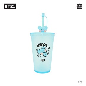 BT21 미니니 아이스 텀블러 KOYA 코야 워터 보틀 빨대 스트로우 캡 대용량