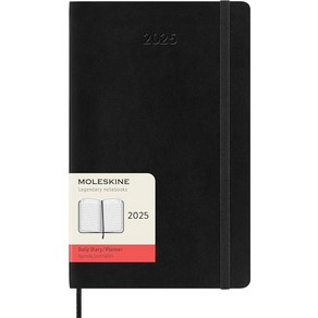 Moleskine 클래식 12개월 2025 주간 플래너 하드 커버 라지12.7cm x 21cm5인치 8.25인치 블랙 144페이지 166765