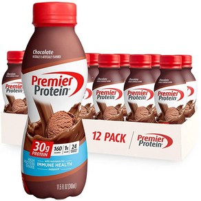 프리미어프로틴 이뮨헬스 서포트 프로틴 쉐이크 초콜릿 피넛버터맛 340ml 12팩, 12개