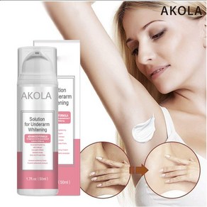 AKOLA 겨드랑이 미백크림 팔꿈치 사타구니 y존 톤업크림 색소침착크림, 1개, 50ml