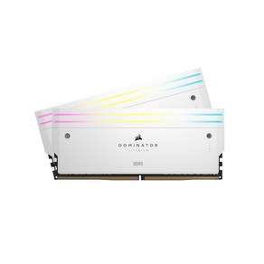 CORSAIR Dominato 티타늄 RGB DDR5 RAM 32GB 2x16GB DDR5 6000MHz CL30 인텔 XMP iCUE 호환 컴퓨터 메모리 화이트 CMP32GX, 화이트_64GB (2x32GB), 6) 64GB 2x32GB - 화이트