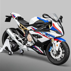 BMW s1000 오토바이 프라모델 1:9 다이캐스트 바이크 장식품 피규어, 화이트 S1000RR (1대12 사이즈), 1개