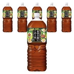 Asahi 기름진 식사에 1잔 보이차 X 녹차 페트, 6개, 2L