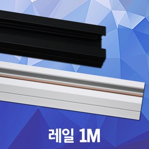 레일 1M LED 레일조명 레일등 레이스웨이 등기구 블랙 화이트 주방등 식탁등 거실등 방등 사무실 거실 방 회의실 매장 천정등 레일방등 레일거실등 LED 조명 전구 DJ전기조명, 01. 레일 1M 흑색