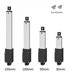 리니어 엑츄레이터 액추에이터 DC 12V 소형 선형 액츄에이터 스트로크 30mm 최대 힘 33Lbs 캐비닛 용 전기 모터 창 오프너 Robitcs 무료 브래킷 포함, 7.Load 50N - Stoke 100mm