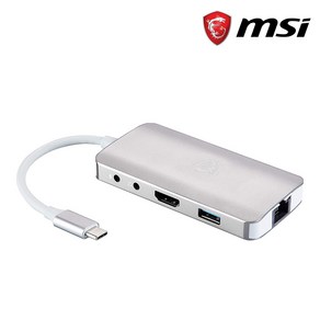 MSI 노트북 USB C타입 C-Type 9in1 랜젠더 랜포트 HDMI 멀티포트 허브, 1개