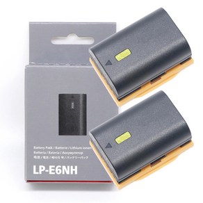 정품 LP-E6NH 배터리 캐논 EOS R R5 R6 5D 마크 IV III 5DS 6D II 7D 90D 카메라 LC-E6E LPE6NH 2130mAh 2 개, 한개옵션0, 2개