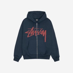 Stussy 스투시 스탁 후드 집업 네이비