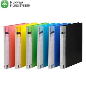 [문화산업] F551-7 PP 3공 O링 클리어화일/40P, 연두색