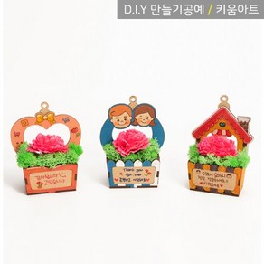 키움아트 어버이날 DIY 꽃바구니만들기 모스카네이션, 마음세트