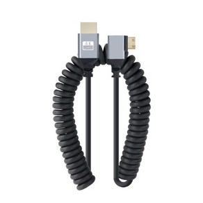 컴스마트 HDMI M to Mini HDMI M 4K 60Hz UHD 꺾임형 변환 스프링 케이블 40cm~1m BD843, 1개, 1m