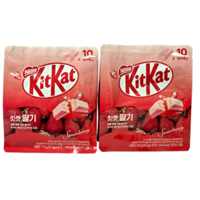 KitKat 딸기 초콜릿 과자 10p, 113g, 2개