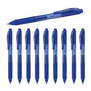 Pentel 에너겔 X 볼펜 BL107 0.7mm 블루/레드 10개 세트