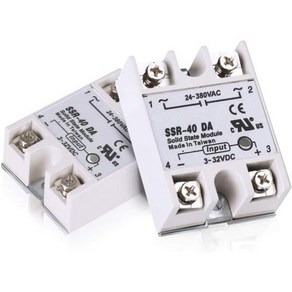 HiLetgo 2pcs SSR 40DA 솔리드 스테이트 릴레이 단상 반도체 입력 3 32V DC 출력 24 380V AC, SSR-40DA