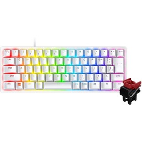 Raze Huntsman Mini JP 소형 게이밍 키보드 텐키리스 Linea Optical Switch 한국어 JP배열 60% 레이아웃 Mecuy White 화이트 광학 스위치 초고속 1.2 mm작동