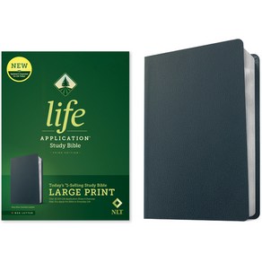 (영문도서) NLT Life Application Study Bible Thid Edition Lage Pint (Genuine Leathe Navy Blue Red... Leathe, Tyndale House Publishes, English, 9781496483126