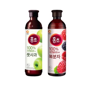 청정원 홍초 석류 900ml x 2개 외 택1, 3)홍초 복분자 900ml x 1개_2)홍초 풋사과 9