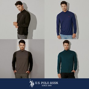 [U.S. POLO ASSN.] USPA 남성 화이트라벨 양기모 모크넥