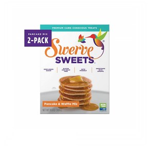 Sweve Sweets Pancake and Waffle Mix 스워브 스위트 팬케이크 앤 와플 믹스 10.6oz(300g) 2팩, 2개, 300g