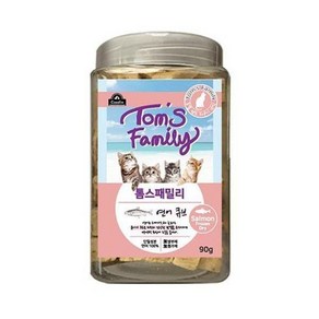 구딘 톰스패밀리 동결건조간식 캣 트릿 연어큐브 90g, 연어 × 1개, 1개