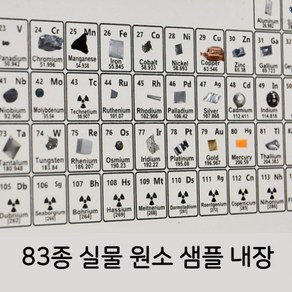 83종 실물 원소샘플 내장 화학 원소 주기율표 아크릴 고등 중등 초등 과학 실험 키트 놀이 교구 도구 만들기