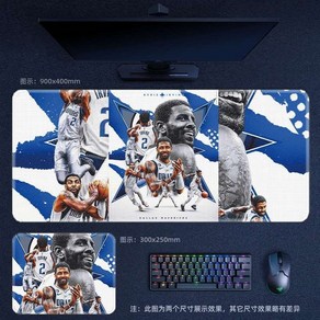 NBA 마우스 장패드 데스크테리어 800x300x3mm, L, 1개