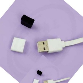 포근한잡화점 USB 단자 보호캡 USB단자보호캡 USBA실리콘보호마개, 블랙