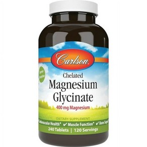 칼슨 킬레이트 마그네슘 글리시네이트 400 MG 240 정 Carlson CHELATED Magnesium Glycinate