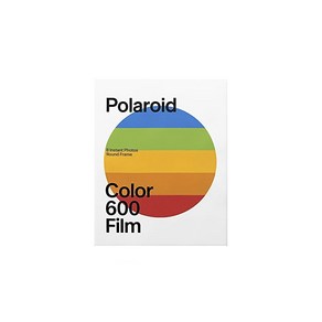 Polaoid 폴라로이드 인스턴트 필름 Colo film fo 600 – Round Fame 컬러 필름 8매들이 프레임 칼라 6021, 1개