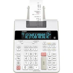 Casio 프린팅 계산기 백릿 LCD 디스플레이 화이트 미니 데스크탑 HR-300RC