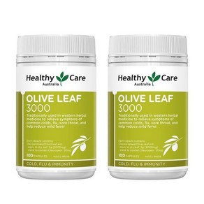 (호주/뉴질랜드) 헬시케어 올리브잎 추출물 3000mg 100캡슐 2개 Healthy Cae Olive Leaf Extact 3000mg 100 Capsules, 100정