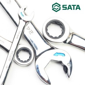 SATA 더블라쳇기어렌치 16mm 스패너 양구 렌치