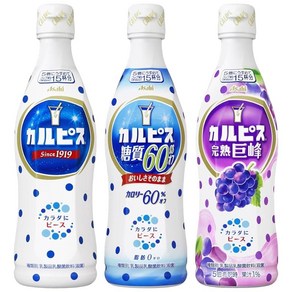 아사히 음료 칼피스 모둠 세트 470ml×3개 희석용, 1세트, 470ml