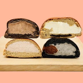 그림의빵 설탕없이 달콤한 저탄수 저당 크림빵 4종 세트, 6개, 120g, 우유