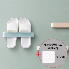 드림 1+1 슬리퍼 걸이 II 욕실화 실내화 신발 거치대 현관 정리 용품 홀더 슈즈랙 꽂이, 1개