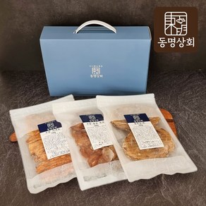 [동명상회] 쥐포 아귀포 3종 선물세트 (참쥐포 대 260g 구운 동전쥐포 200g 구운 순살 아귀포 120g), 1개