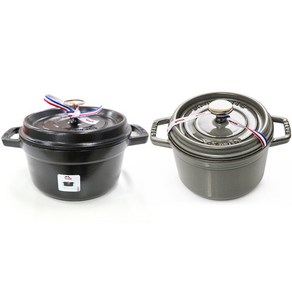 [staub] 스타우브 원형 꼬꼬떼 16cm 무쇠 냄비 그레이, 1개