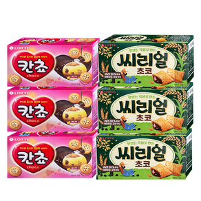 롯데 칸쵸40g 3개+씨리얼28g 3개 6번들기획 1개