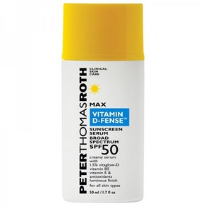 Pete Thomas Roth 피터 토마스 로스 Max 비타민 D-Fense™ 선크림 세럼 와이드 스펙트럼 SPF 50, 1.7 oz / 50 mL, 1개, 50ml