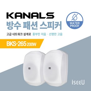 카날스 방수 패션 스피커 BKS-245 100W / BKS-255 160W / BKS-256H 160W / BKS-265 200W, 08. BKS-265 화이트, 01. 2개 1조