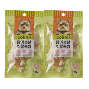 콜리올리 닭가슴살 & 칼슘껌, 2개, 90g, 혼합