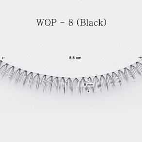 돌모아 구체관절인형 메이크업 인형전용 속눈썹 - WOP - 8 (Black), 본품, 1개