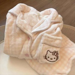 Hello Kitty 극세사 잠옷 파자마 산호벨벳 가을겨울잠옷 플란넬 홈웨어 귀여운잠옷 여성잠옷세트