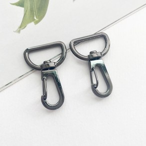 헤세드 [5컬러] 20mm 뉴간편 금속개고리 (2개), 블랙실버, 2개