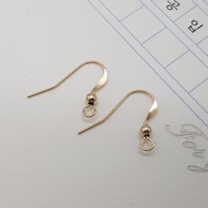 14k 귀걸이 볼 3mm 훅 장식 DIY 부자재 재료