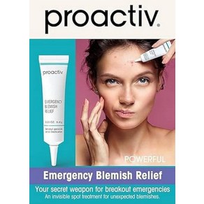 기미크림 Poactiv Emegency Blemish Relief - 벤조일 퍼옥사이드 젤 얼굴 및 몸용 여드름 스팟 트리트먼트 .33온스, [01] 기미제거크림 0.33온스(1팩), 1개, 33ml