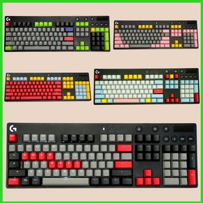 로지텍 키보드용 PBT 백라이트 키캡 G610 G PRO X G512C 프로스트 키캡 GX 스위치 키캡 1 풀 세트, 없음, 6)model 6