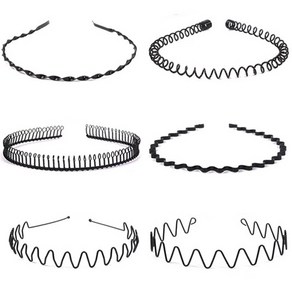 정담 남여공용 스틸 헤어밴드 6종세트